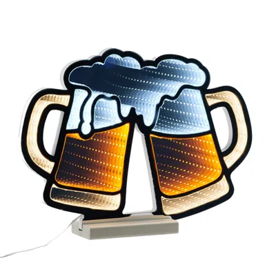 Melrose International Beer Mugs Ekkolight 15.5"l - Orange, White