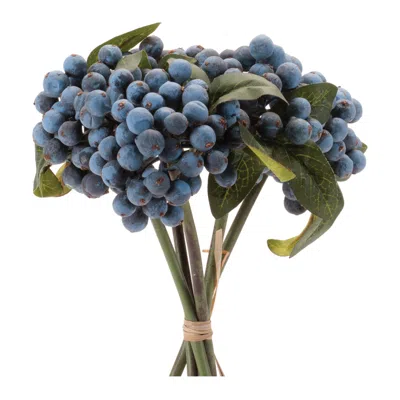 Melrose International Berry Stem Bundle (set Of 4) - Blue, Green