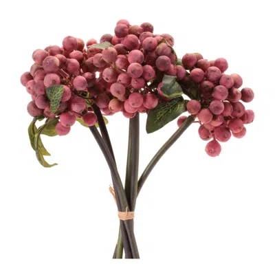 Melrose International Berry Stem Bundle (set Of 4) - Red, Green