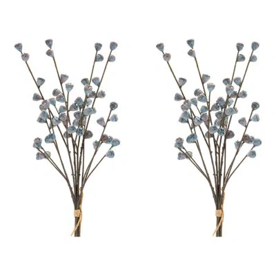 Melrose International Berry Stems In Red,brown,blue