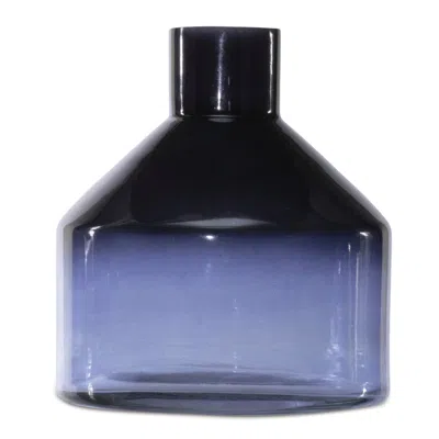Melrose International Blue Soda Lime Glass Bottle Vase 6"h - Blue
