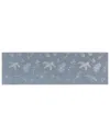 Melrose International Botanical Printed Ribbon In Blue