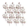 Melrose International Boxwood Berry Twig Spray (set Of 12) - Red, Brown