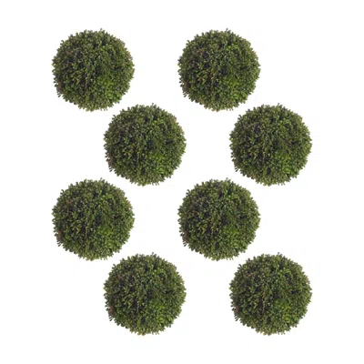 Melrose International Boxwood Sedum Orb (set Of 8) - Green