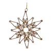 Melrose International Bronze Jeweled Snowflake Ornament (set Of 4) - Bronze