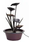 Melrose International Bronze Metal Lotus Leaf Fountain 22"h - Bronze