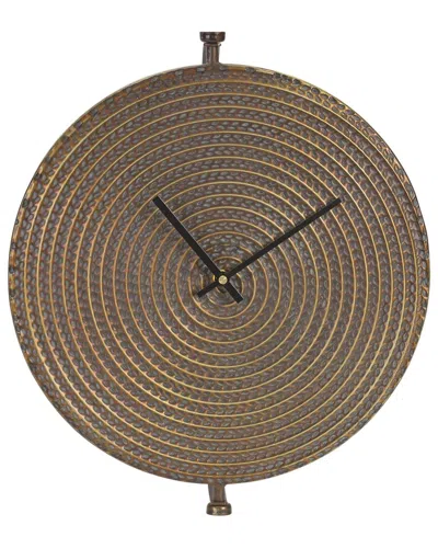 MELROSE INTERNATIONAL MELROSE INTERNATIONAL BRONZE METAL WALL CLOCK WITH SUSPENDED STAND