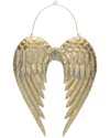 Melrose International Brushed Metal Angel Wings Ornament In Gold