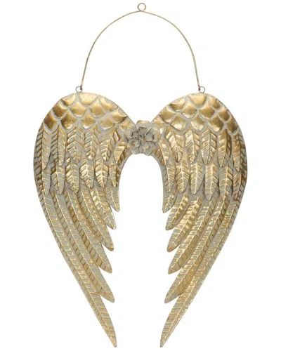 MELROSE INTERNATIONAL MELROSE INTERNATIONAL BRUSHED METAL ANGEL WINGS ORNAMENT
