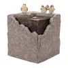 Melrose International Bubbling Stone Fountain With Bird Accents 19"h - Gray