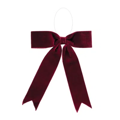 Melrose International Burgandy Red Holiday Bow (set Of 2) - Red