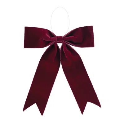 Melrose International Burgandy Red Holiday Bow (set Of 2) - Red