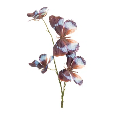 Melrose International Butterfly Spray (set Of 6) - Brown, Blue