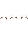 Melrose International Candy Cane Ekkolight Garland In Red