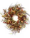 Melrose International Cape Gooseberry Wreath In Green