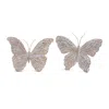 Melrose International Carved Butterfly Shelf Sitter (set Of 4) - Beige