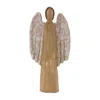 Melrose International Carved Wood Angel Statue