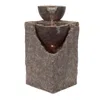 Melrose International Cascading Tiered Stone Bowl Fountain 24"h - Gray