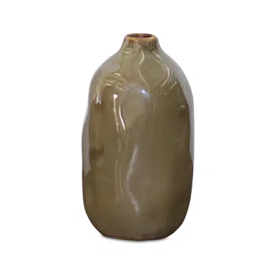 Melrose International Ceramic Bud Vase (set Of 12) - Brown, Grey