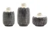 Melrose International Ceramic Bud Vase (set Of 6) - Black, White