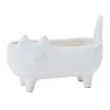 Melrose International Ceramic Cat Planter (set Of 2) - White