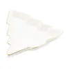 Melrose International Ceramic Pine Tree Trinket Dish (set Of 6) - White, Gold