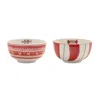 Melrose International Ceramic Santa Candy Bowl (set Of 4) - Red, White