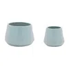 Melrose International Ceramic Starburst Pattern Planter (set Of 2) - Blue