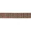 Melrose International Checkered Woven Wired Ribbon (set Of 2) - Red, Black, Beige