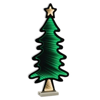 Melrose International Christmas Tree Ekko Light Display 25"h - Green, White