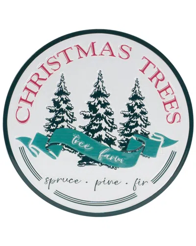 Melrose International Christmas Tree Farm Sign In White