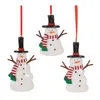 Melrose International Clay Dough Snowman Ornament (set Of 24) - White, Red, Black