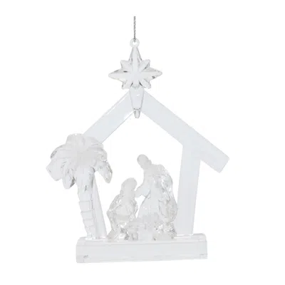 Melrose International Clear Acrylic Nativity Ornament (set Of 4) - Clear