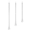Melrose International Clear Beaded Glass Icicle Drop Ornament (set Of 6) - Clear