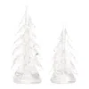 Melrose International Clear Glass Pine Tree (set Of 2) - Clear