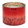 Melrose International Cranberry Woods Scented Soy Candle With Etched Glass Holder 4"d - Red, Silver