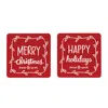 Melrose International Cut Metal Holiday Sentiment Sign (set Of 2) - Red