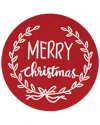 Melrose International Cut Metal Merry Christmas Plaque In Red