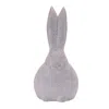 Melrose International Distressed Long Eared Rabbit Figurine (set Of 2) - Gray