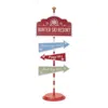 Melrose International Dog Ski Resort Sign 33.5"h - Red, Blue, Green