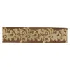 Melrose International Embroidered Damask Wired Ribbon 4" X 5 Yds. - Gold, Brown
