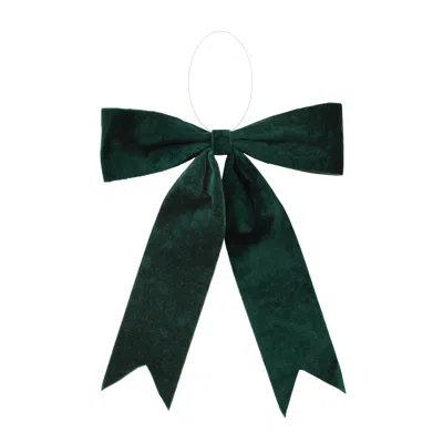 Melrose International Emerald Green Holiday Bow (set Of 2) - Green