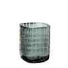 Melrose International Etched Glass Candle Holder (set Of 4) - Blue