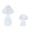 Melrose International Etched Mushroom Decor (set Of 2) - White