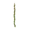 Melrose International Fabric Mistletoe String Garland (set Of 2) - Green, Red