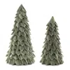 Melrose International Fabric Pine Tree (set Of 2) - Green
