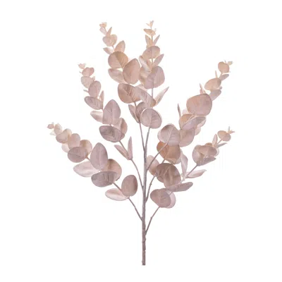 Melrose International Fall Eucalyptus Leaf Spray (set Of 4) - Beige