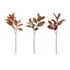 Melrose International Fall Magnolia Leaf Spray (set Of 6) - Orange, Red, Brown In Multi