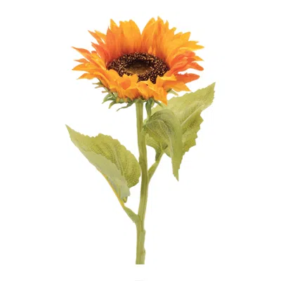 Melrose International Fall Sunflower Stem (set Of 12) - Yellow, Green