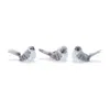 Melrose International Feathered Bird Shelf Sitter (set Of 12) - Gray In Gray